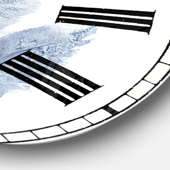 Designart Forest Ferns Blue Wall Clock
